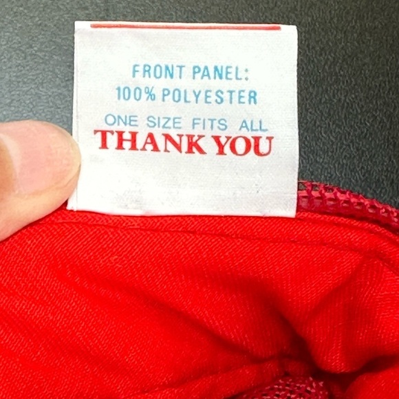 Vtg Nissin Red White Cap Trucker Hat Snap Back Fix All Electric Motor Service - Picture 9 of 11